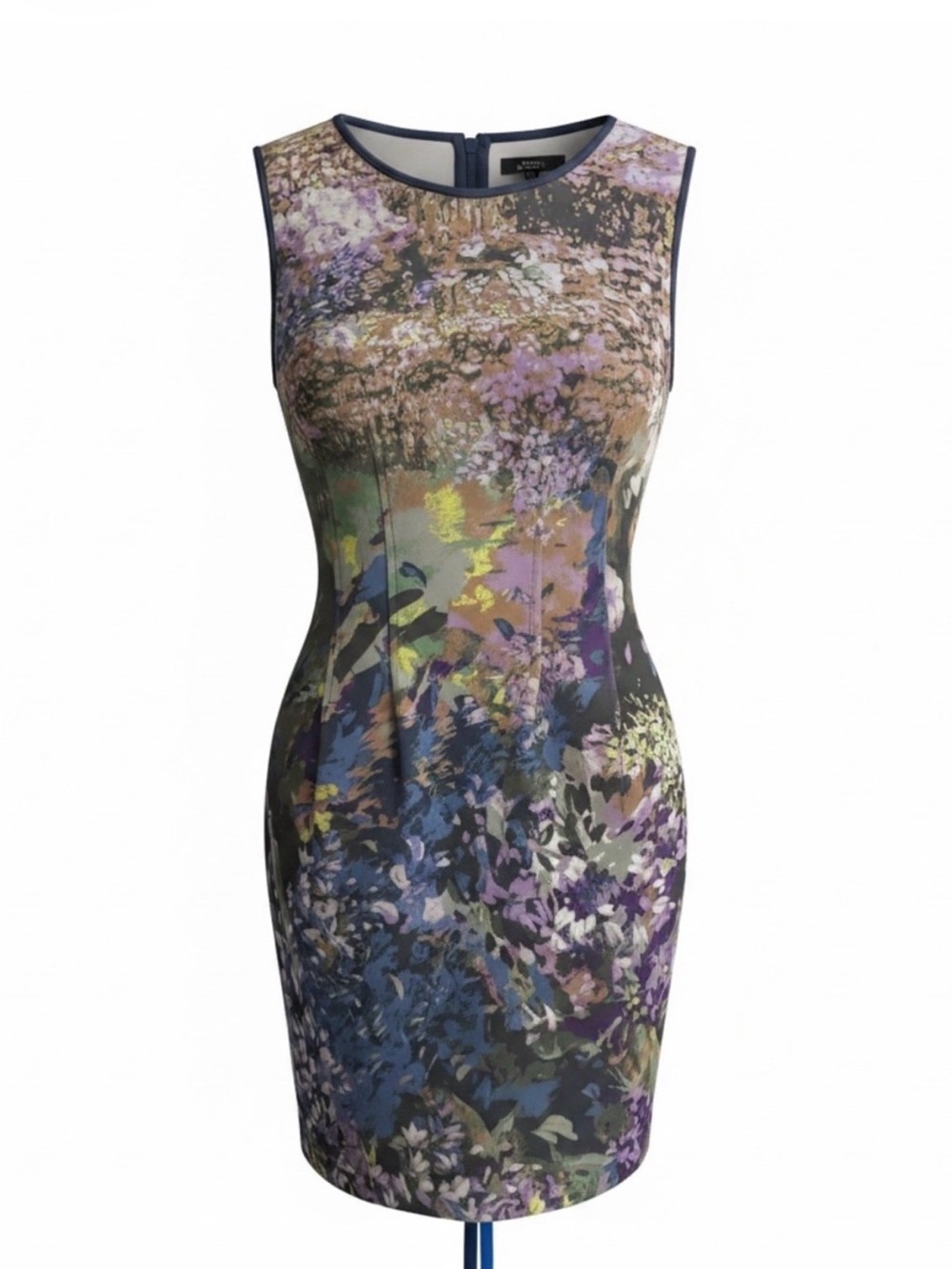 White House Black Market Sleeveless Floral Print Sheath Dress Size 2